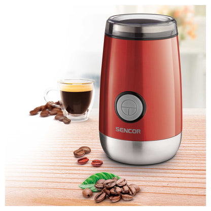 Râșniță Electrică de Cafea Sencor SCG 2050RD – 150 W, 60 g, Roșu