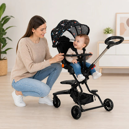 Cărucior Sport Pliabil Reversibil KIDOO KD-2012 – 360°, Compact, Copii 6–36 luni