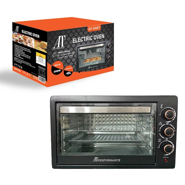 Cuptor Electric AT Performance AT-048T 48L | 2500W | Timer 60 min | Grill | Temperatură reglabilă | Negru