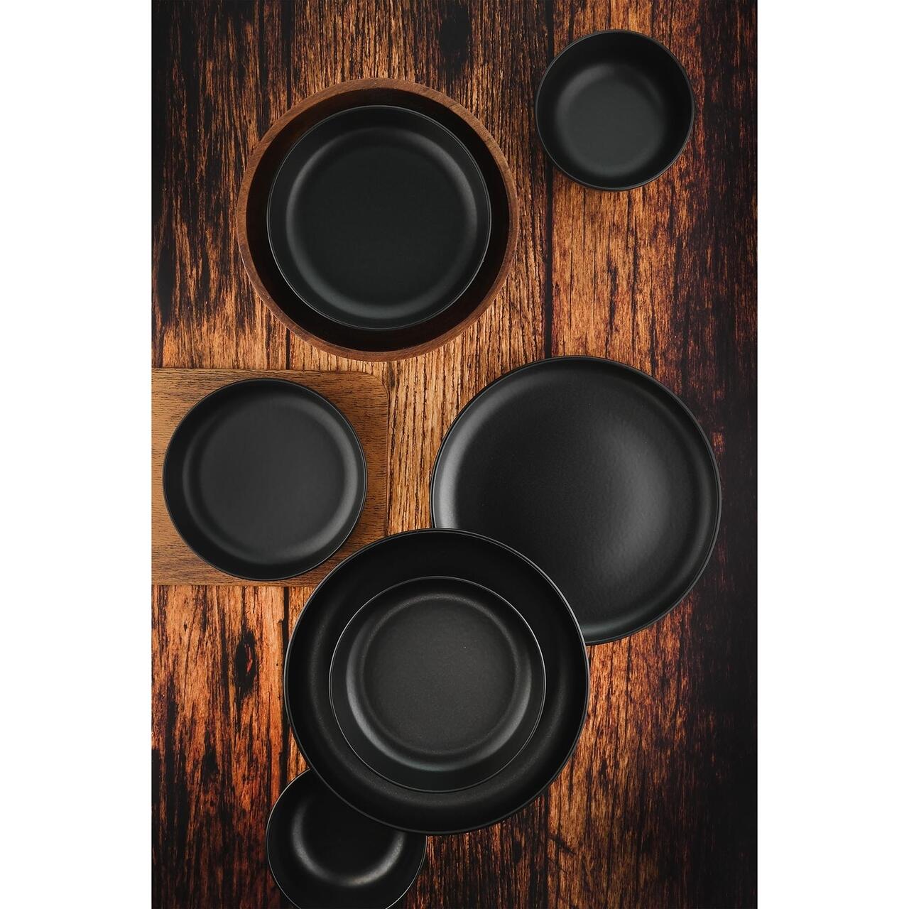 Serviciu de masă CRUTON, 18 piese, negru mat