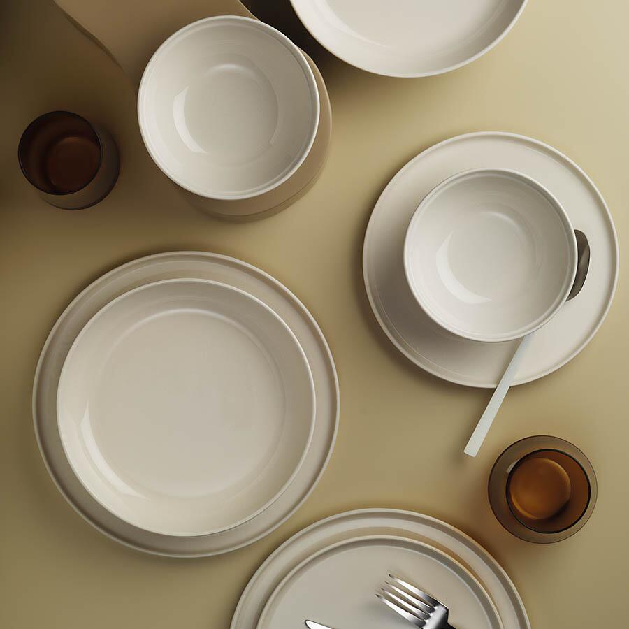 Serviciu de masă FIT-C, 24 piese, crem