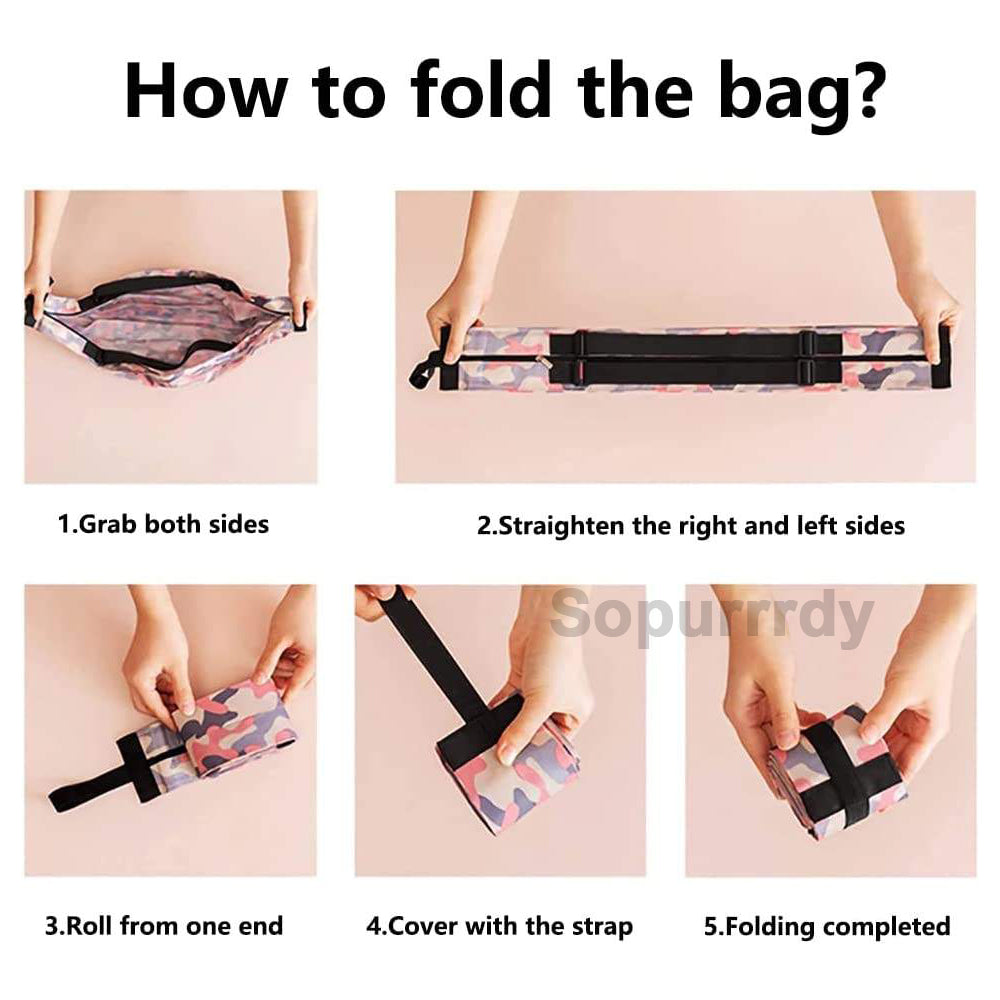 Sacoșă Pliabilă Reutilizabilă Impermeabilă pentru Cumpărături, 20 kg