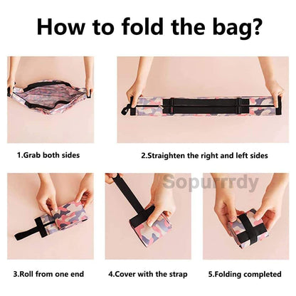 Sacoșă Pliabilă Reutilizabilă Impermeabilă pentru Cumpărături, 20 kg
