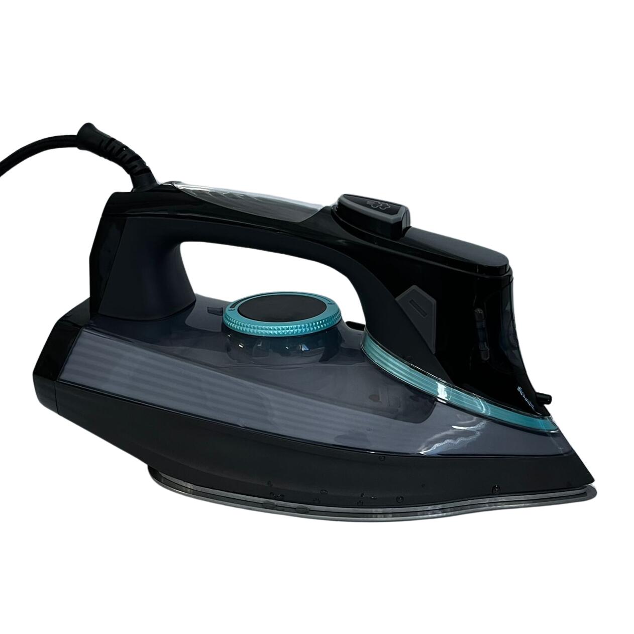 Fier de calcat cu ecran LED HAUSBERG HB-7825NG, talpa din titan, 3000 W, 11 niveluri temperatura, 350 ml, negru