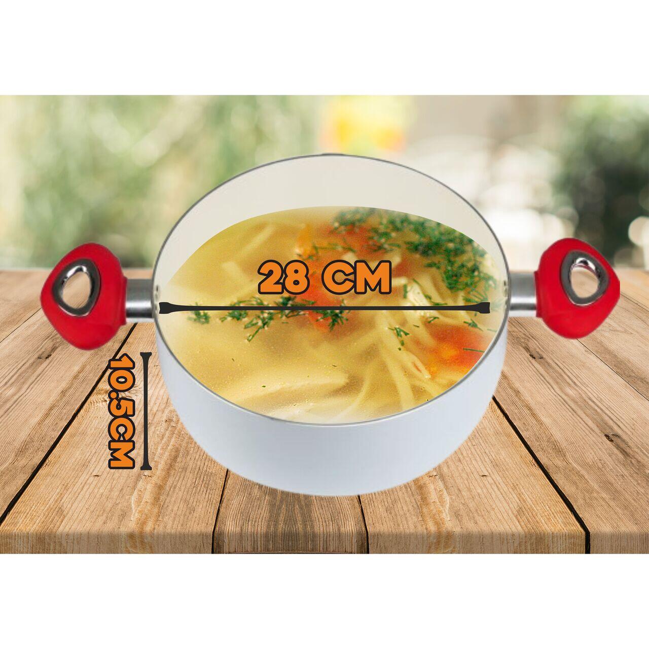 Oala ceramica Hausberg, HB-H715A, 4,5l, Alb