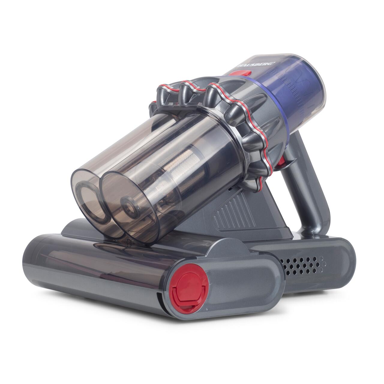 Aspirator UV antiacarieni cu afisaj digital multifunctional HAUSBERG HB-2022MV, 400-600W, sterilizare UV, ioni negativi, purificare cu ultrasunete, Mov-Gri