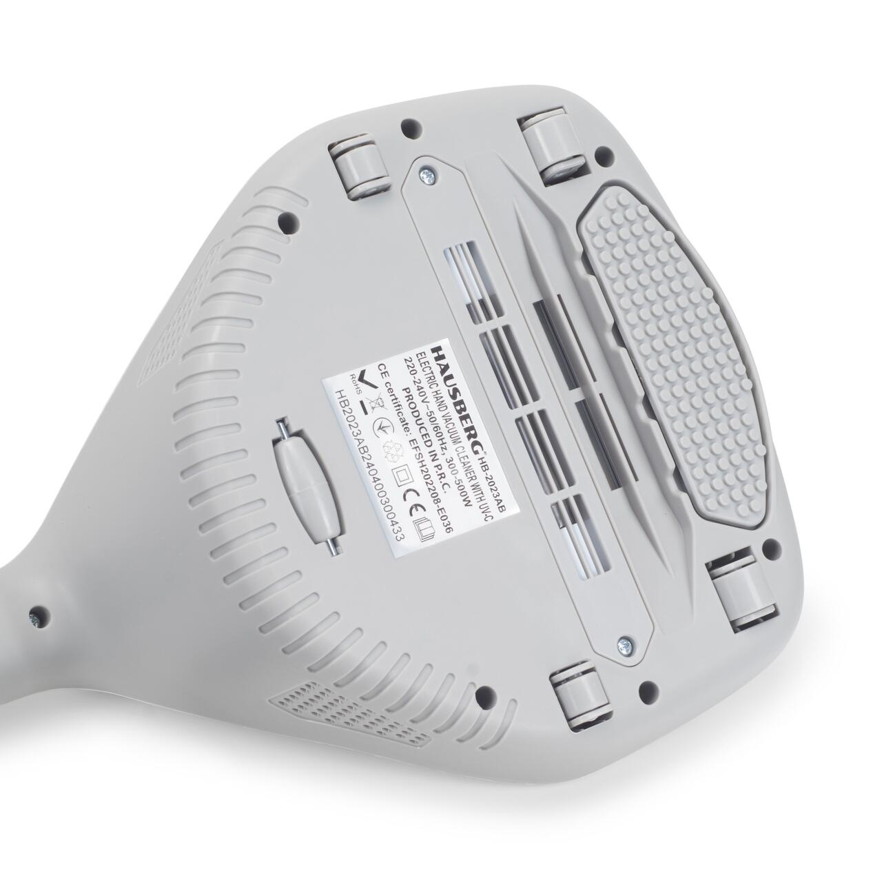 Aspirator de mana cu UV si filtru HEPA HAUSBERG HB-2023AB, 500W, anti-acarieni, Alb