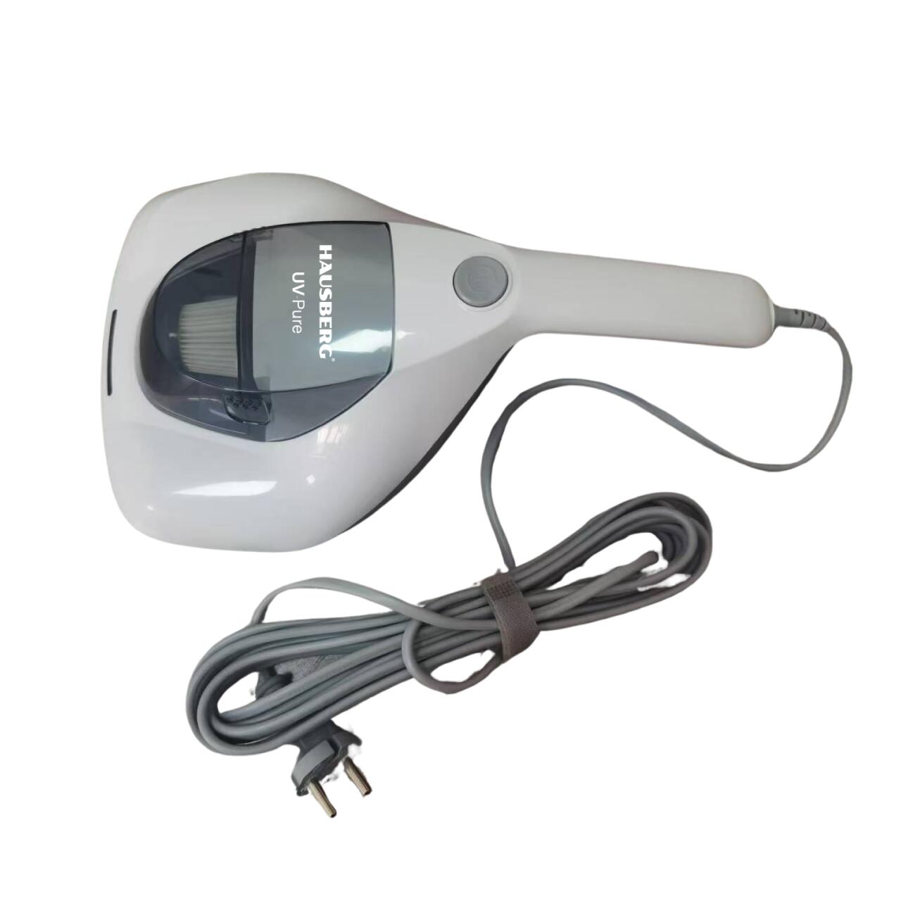 Aspirator de mana cu UV si filtru HEPA HAUSBERG HB-2023AB, 500W, anti-acarieni, Alb