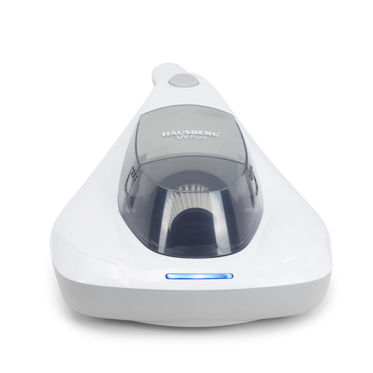 Aspirator de mana cu UV si filtru HEPA HAUSBERG HB-2023AB, 500W, anti-acarieni, Alb