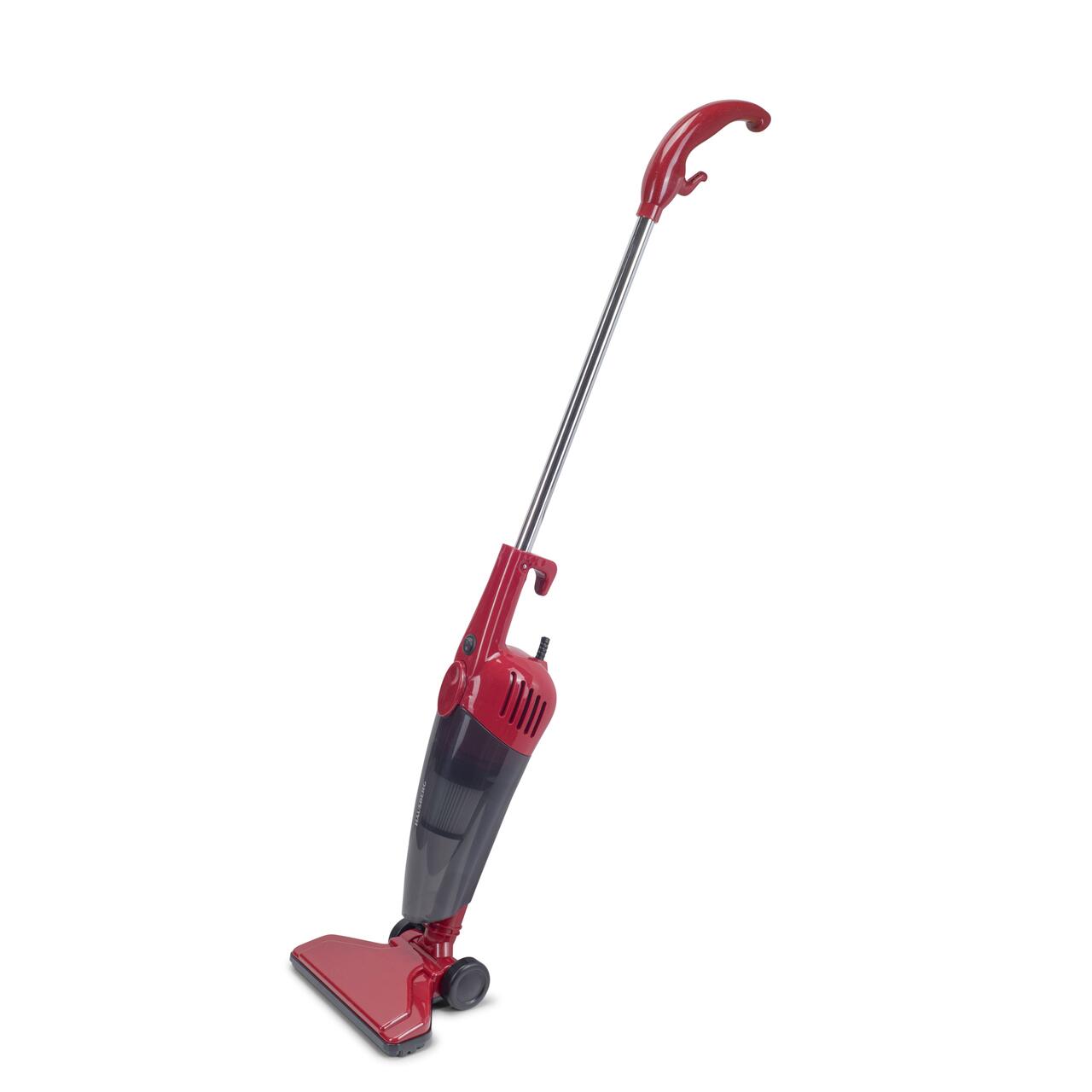 Aspirator vertical 2 in 1 HAUSBERG HB-2025RS, fara sac, aspirare uscata, filtru Hepa, 0.5 L, 600W, Rosu