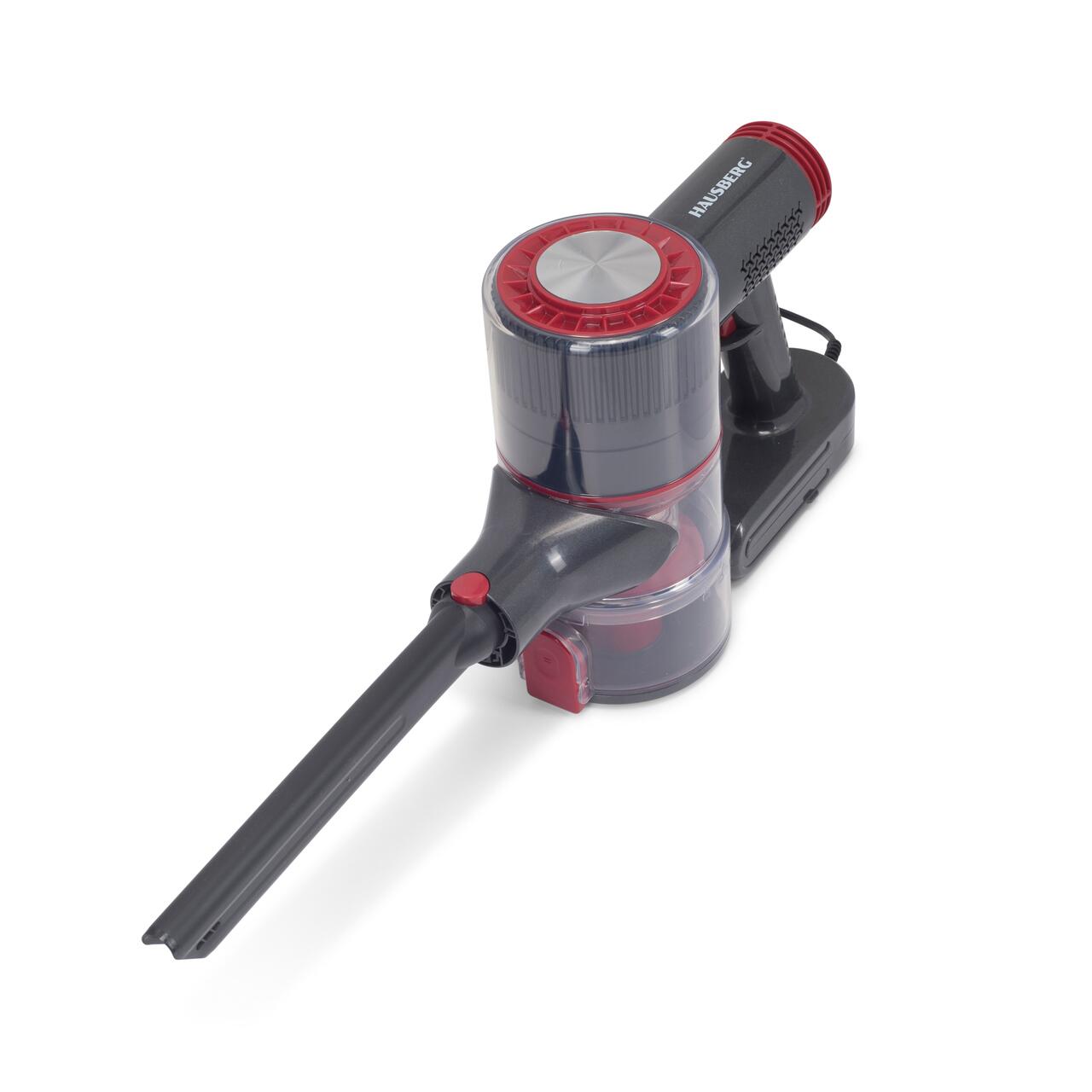 Aspirator vertical 2in1 HAUSBERG HB-2033GR, 900W, 0.7L, Rosu-Gri