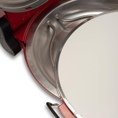 Cuptor special pentru pizza XL HAUSBERG HB-675RS cu suprafata de coacere din piatra, termoregulator pana la 405° C, Rosu