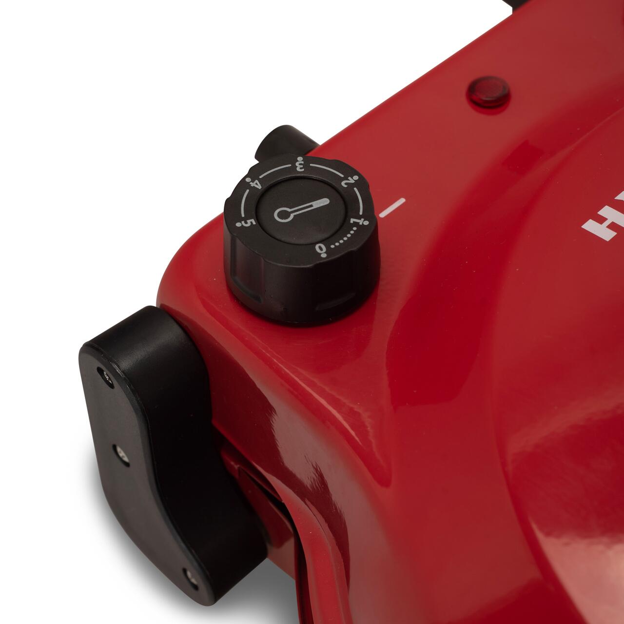 Cuptor special pentru pizza XL HAUSBERG HB-675RS cu suprafata de coacere din piatra, termoregulator pana la 405° C, Rosu