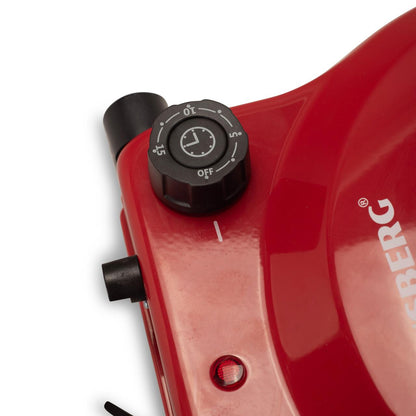Cuptor special pentru pizza XL HAUSBERG HB-675RS cu suprafata de coacere din piatra, termoregulator pana la 405° C, Rosu