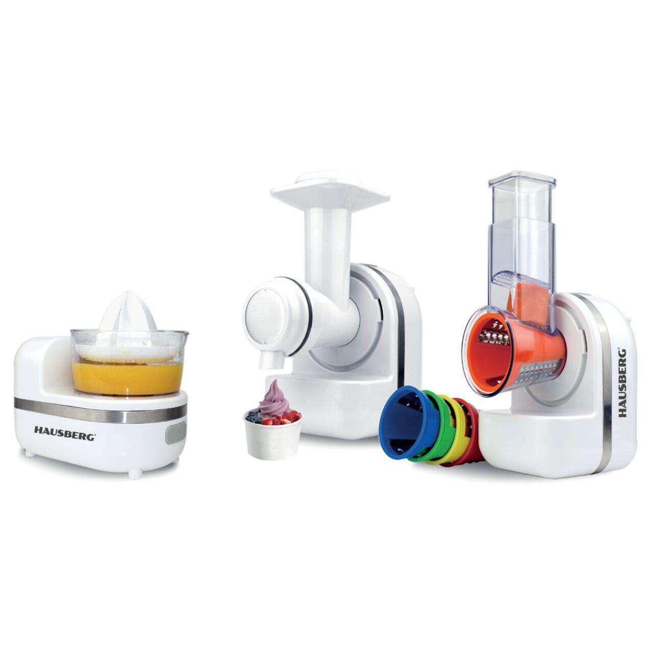 Robot bucatarie 3 in 1 Hausberg HB-7521AB, 5 palnii, 180 RPM, 150 W, Alb