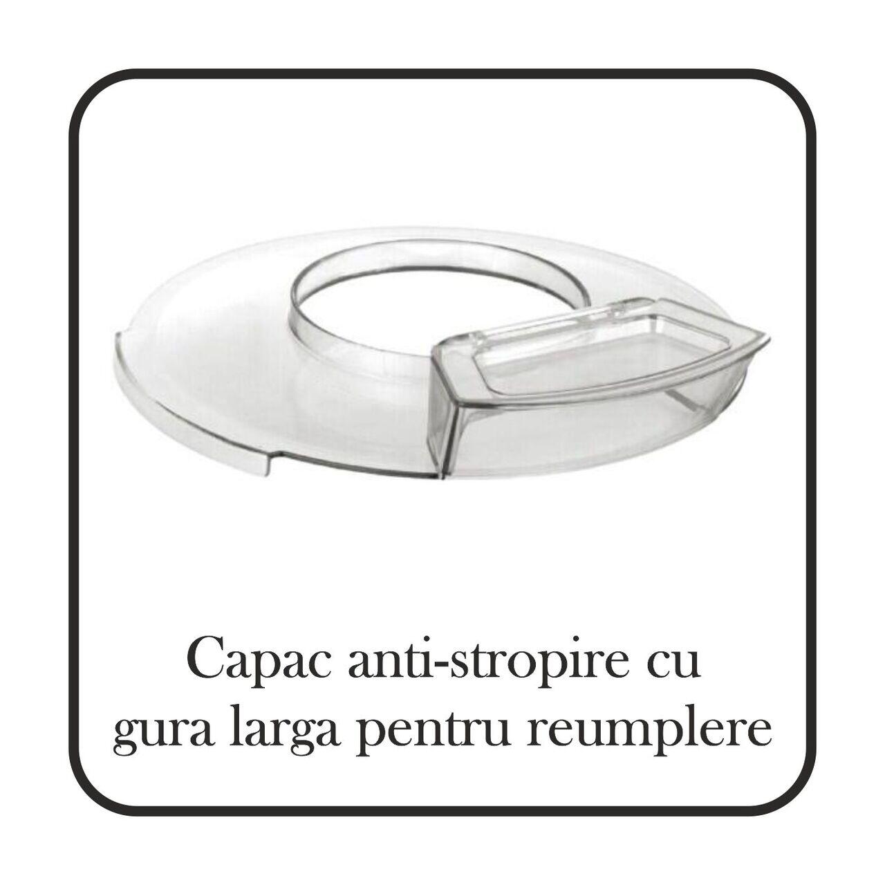 Mixer cu bol din inox HAUSBERG HB-7622AB, 1600-1700 W, Bol 6.5 L inox, 10 Viteze, Nivel zgomot 95dB, Alb