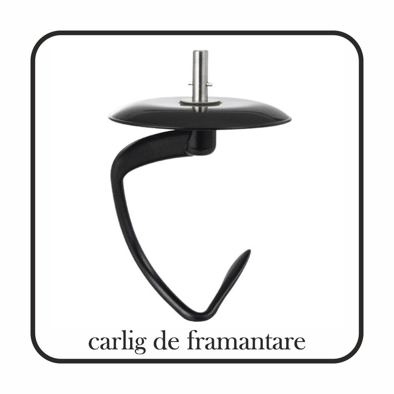 Mixer cu bol din inox HAUSBERG HB-7622AB, 1600-1700 W, Bol 6.5 L inox, 10 Viteze, Nivel zgomot 95dB, Alb