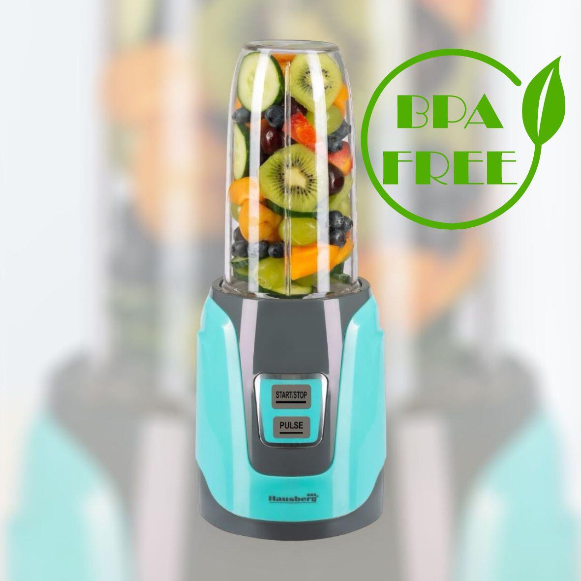 Blender Hausberg HB-7675BL Bleu ,Putere 1000W, Capacitate 1000ml, motor de cupru