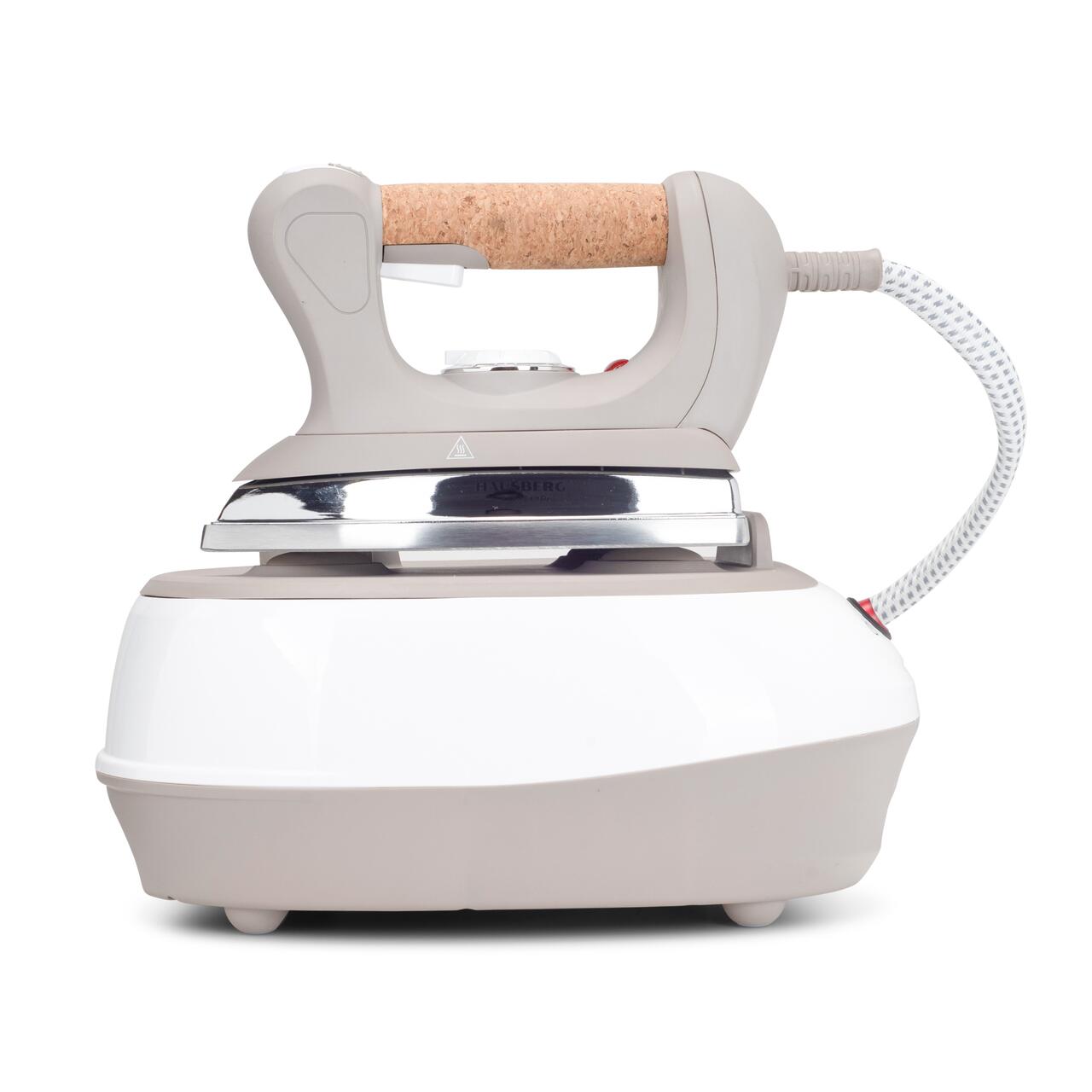 Statie de calcat cu abur HAUSBERG HB-7927RST, 2000-2400W, 60g/min, 0.5l, Termostat, Presiune 6 bar, Incalzire dubla, Rustic