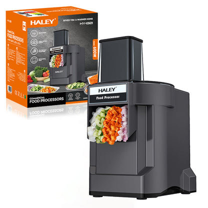 Tocător Electric Comercial HALEY HY-1321 600W – Feliator Legume, 17 Căni, Accesorii Incluse