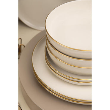 Serviciu de masă Moderna Matte, 16 piese, crem