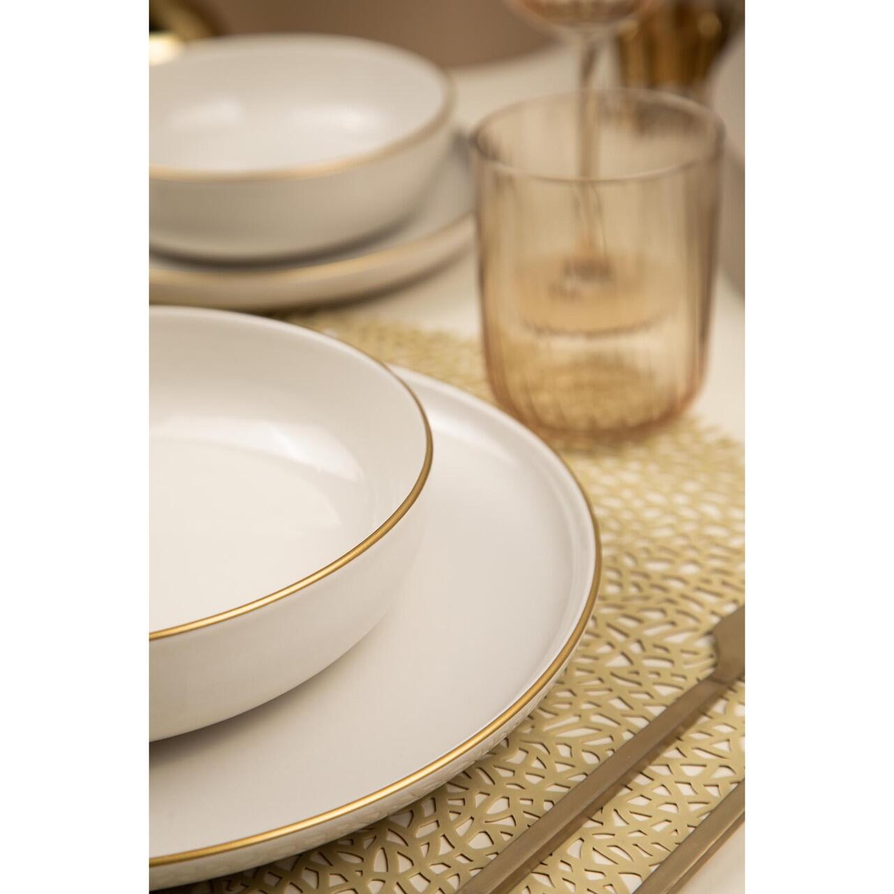 Serviciu de masă Moderna Matte, 16 piese, crem