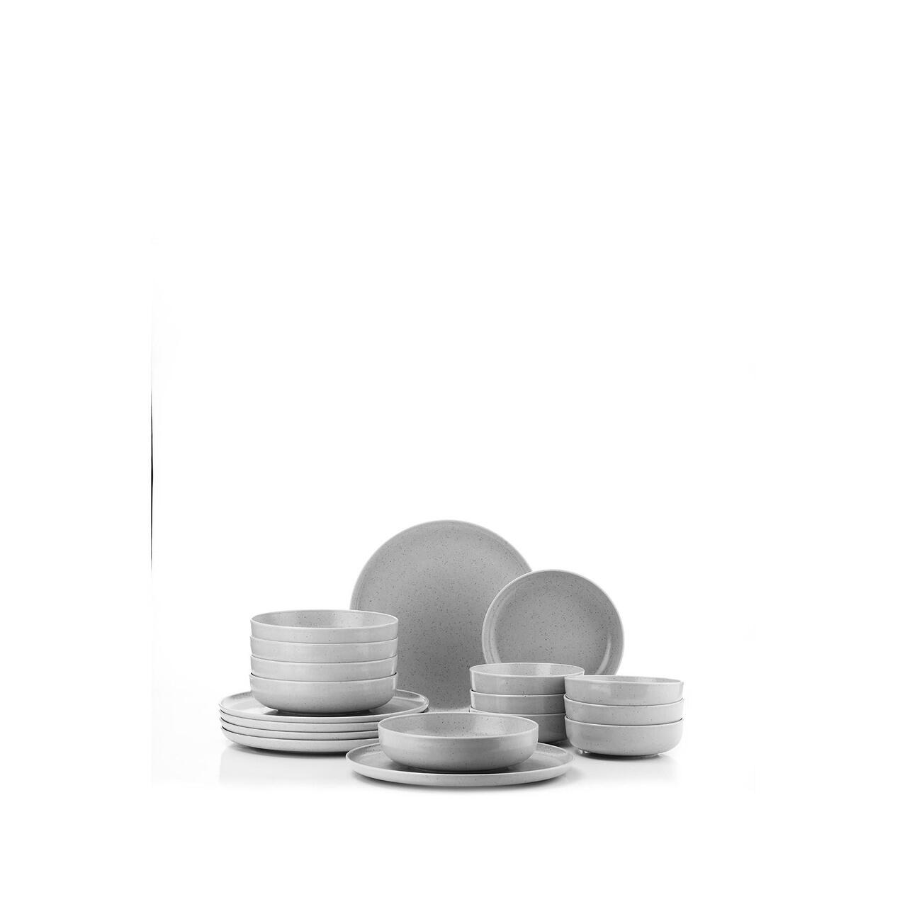 Serviciu de masă Moderna Matte 18 piese, gri