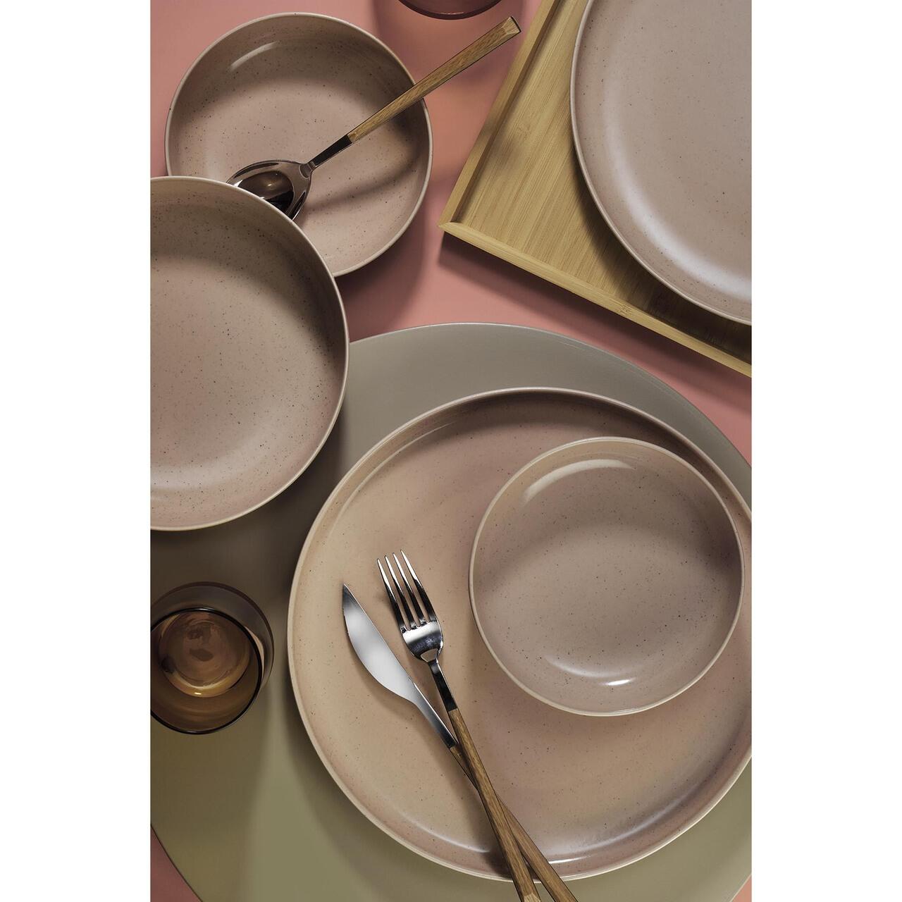 Serviciu de masă Moderna Matte, 18 piese, roz