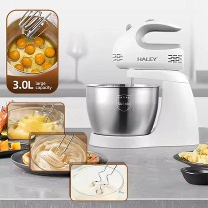Mixer cu bol HALEY HY-1661 500W, bol inox 3L, imagine 6