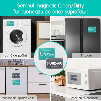 Set 3 Table Magnetice Frigider cu Markere și Magneți