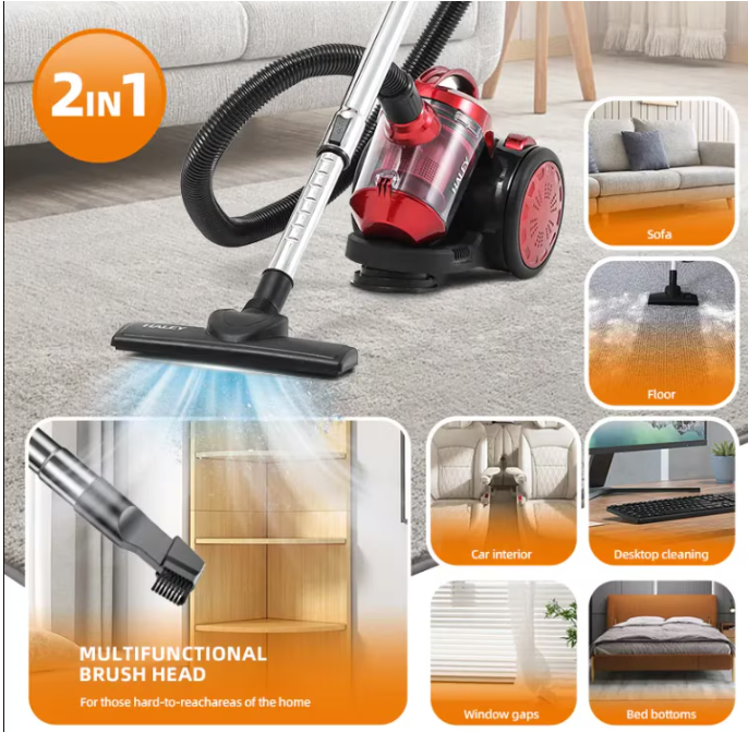 Aspirator HALEY HY-925 cu Putere de 2800W, Aspiratie Ridicata, Design Modern si Performanta Fiabila pentru Curatenia Casei si Masinii