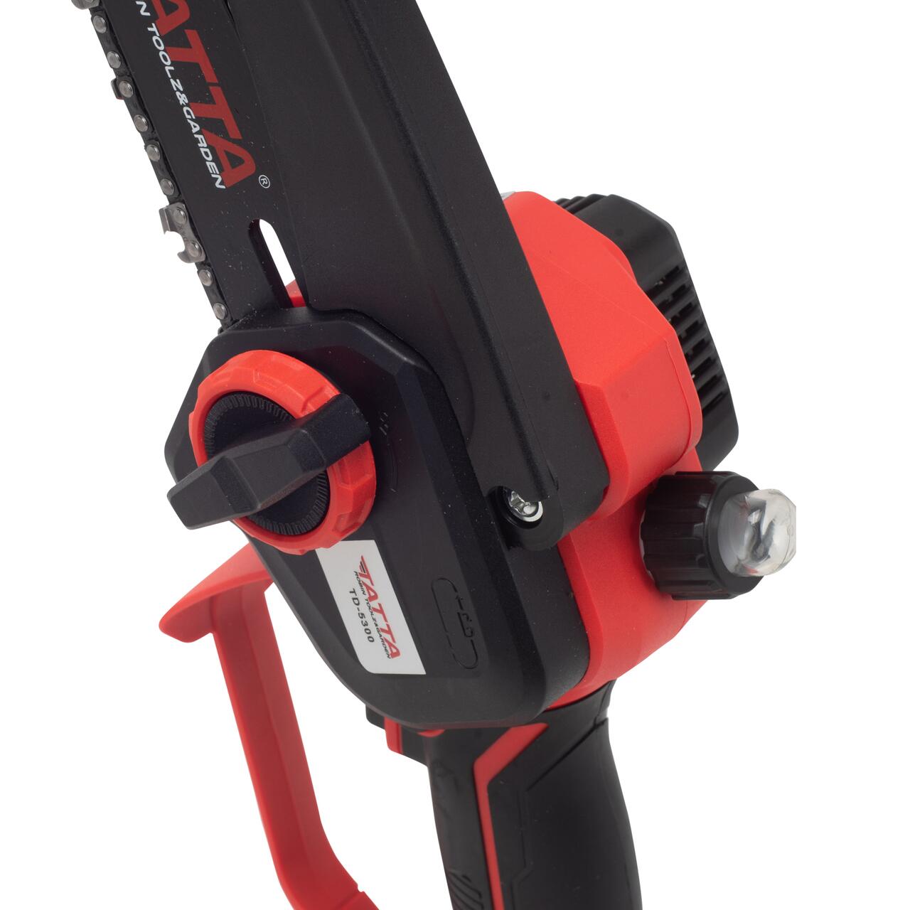 Mini drujba TATTA TD-5300, fierastrau electric cu acumulator 6”, 21V, portabila, teiere lemn, compacta