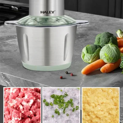 Tocător electric HALEY HY-1238, 500W, bol inox 3L, imagine 3