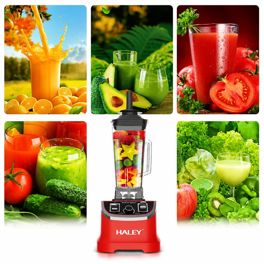 Blender Profesional HALEY HY-2705, 4800W, Cană 2.5L, 15 Viteze + Pulse, Lame Inox