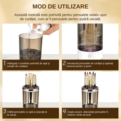 Dispozitiv Electric de Curățat Pensule de Machiaj, Automat, USB