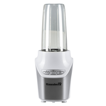 Blender 2 in 1 , putere 1000W, Hausberg HB7705AB, Nutrition Extractor,8 piese, Alb