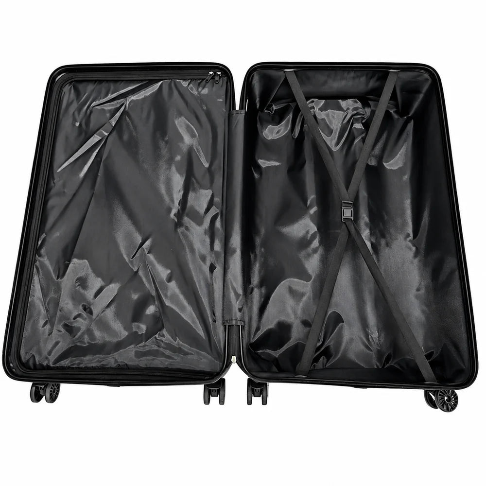 Set 3 Valize Voiaj ABS – Mare 73 cm, Medie 65 cm, Cabină 55 cm | Roți 360°, Mâner Telescopic