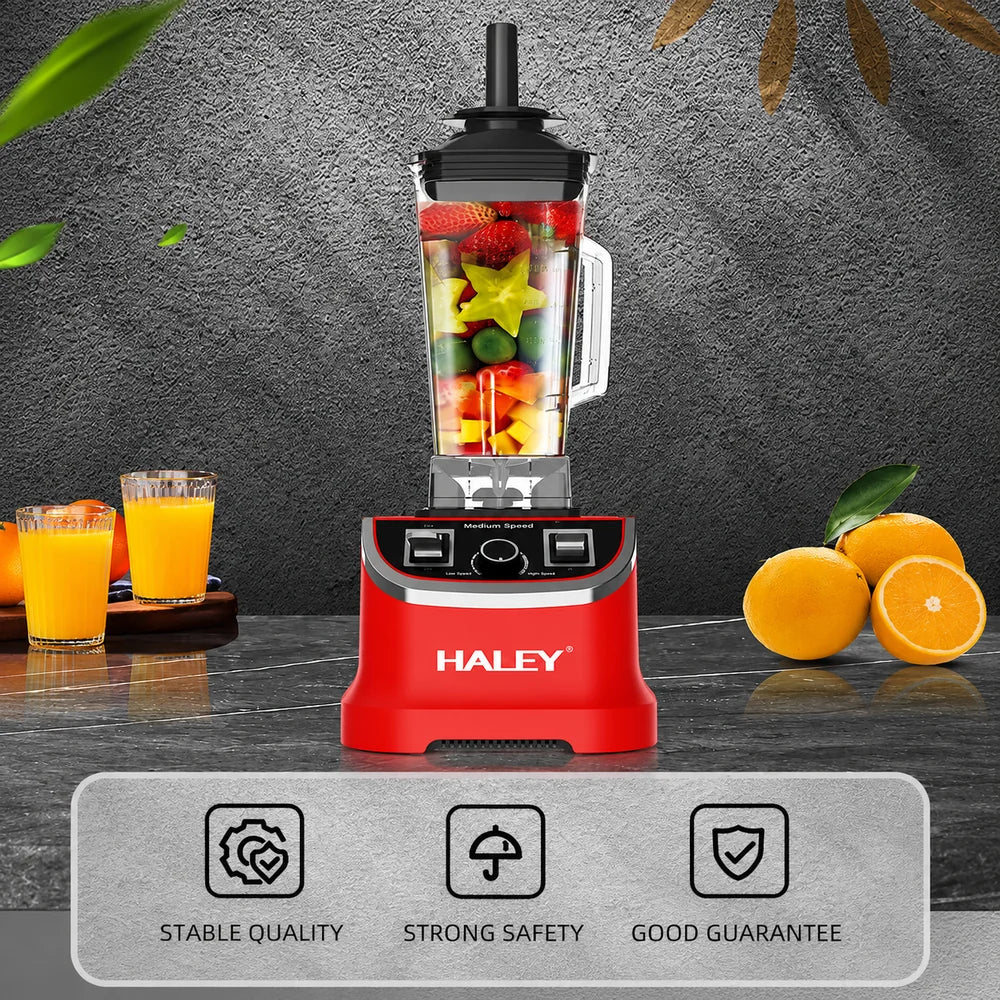 Blender Profesional HALEY HY-2705, 4800W, Cană 2.5L, 15 Viteze + Pulse, Lame Inox