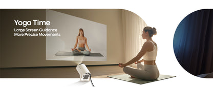 Mini Proiector Portabil Smart 4K, WiFi 6 și Bluetooth 5.4 — cu Aplicații Încorporate, Corecție Automată Keystone, Rotire 180°