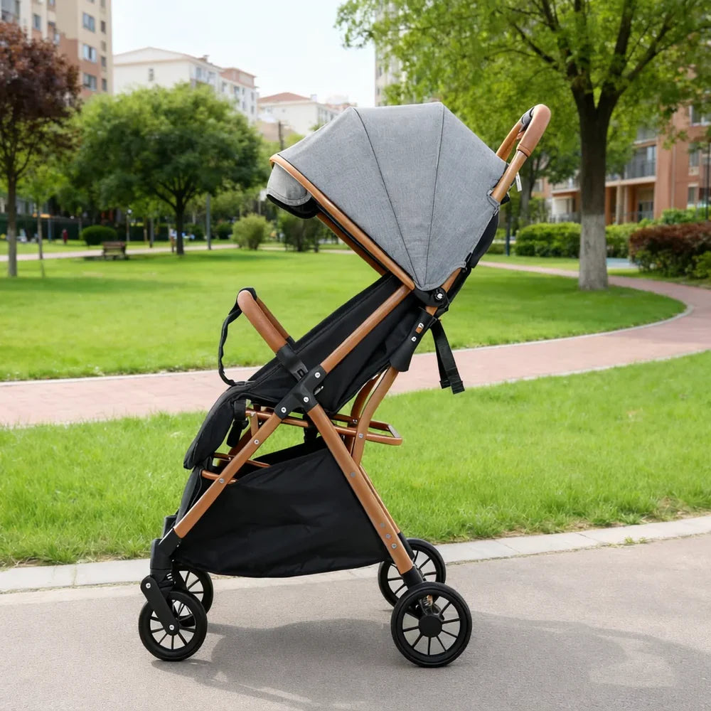 Cărucior pentru copii KIDOO 6607 pliabil, spătar reglabil, copertină mare, 0-36 luni, max. 22 kg