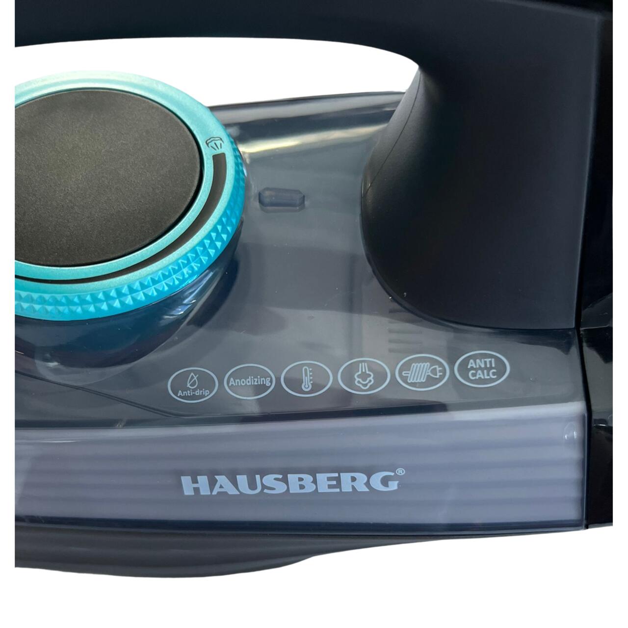 Fier de calcat cu ecran LED HAUSBERG HB-7825NG, talpa din titan, 3000 W, 11 niveluri temperatura, 350 ml, negru