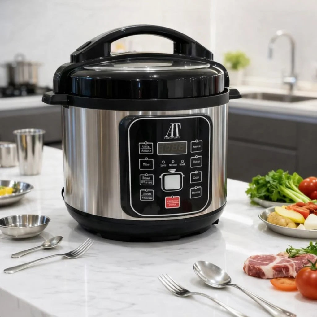 Oală Electrică Sub Presiune 6L – 1200W, Multifuncțională, Gătire Rapidă și Ușoară