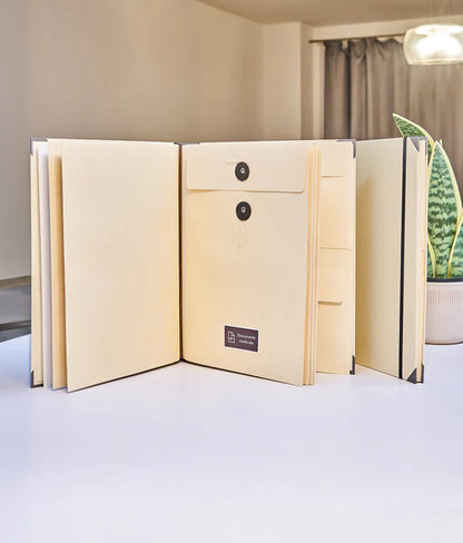 Organizator documente familie, 10 buzunare A4, cu 48 de etichete incluse