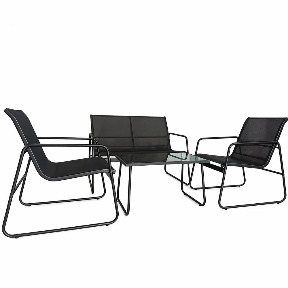 At Performance Vezi toate produsele Set Mobilier Grădină AT PERFORMANCE® 4 Piese, Canapea 2 Locuri + 2 Fotolii + Măsuță, Cadru Metalic