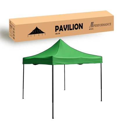 Cort Pavilion AT PERFORMANCE 3x3m – Pliabil, Prelată Impermeabilă, Structură Metalică, pentru Curte, Grădină și Evenimente