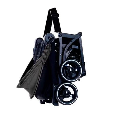 Cărucior copii pliabil AT PERFORMANCE® – Ultra compact, 5 kg, aluminiu, 6-36 luni, ideal pentru avion, negru