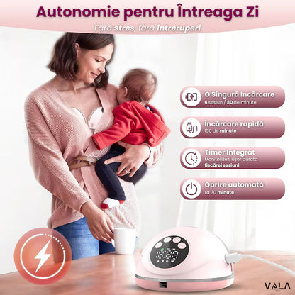 Pompă de Sân Electrică Wireless, 4 Moduri, 12 Niveluri, Fără Tuburi