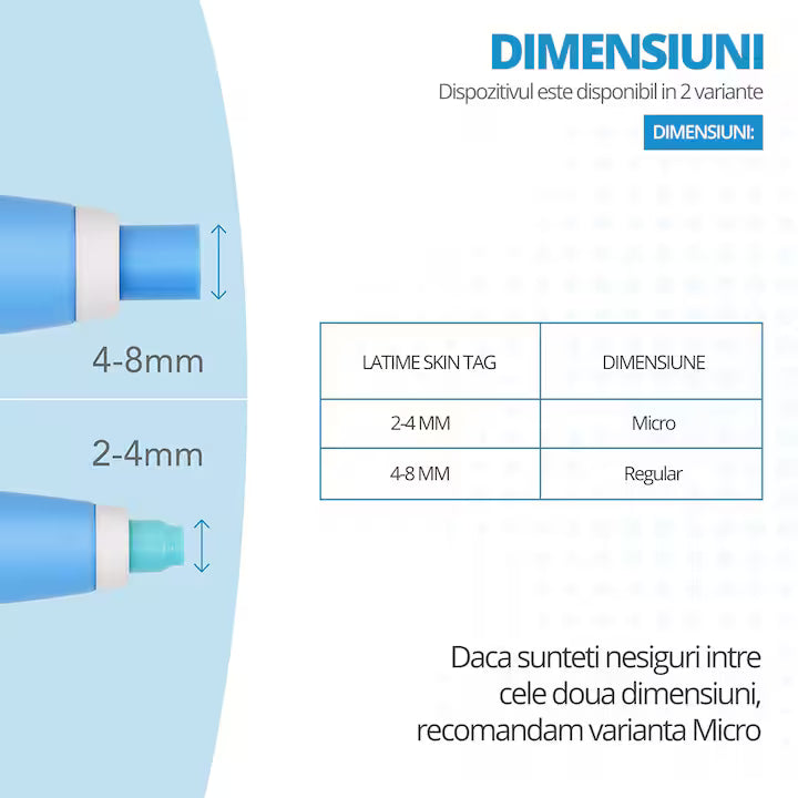 Dispozitiv indepartare papiloame LittleDomi kit skin tag fata gat corp 2 8 mm