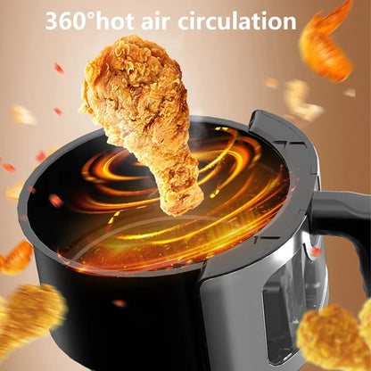 Friteuza cu Aer Cald 8L, 10 Programe Smart, 1400W, Panou Tactil, Circulație 3D Aer Fierbinte, Teflon Non-Stick + 50 Bucăți Hârtie de Copt
