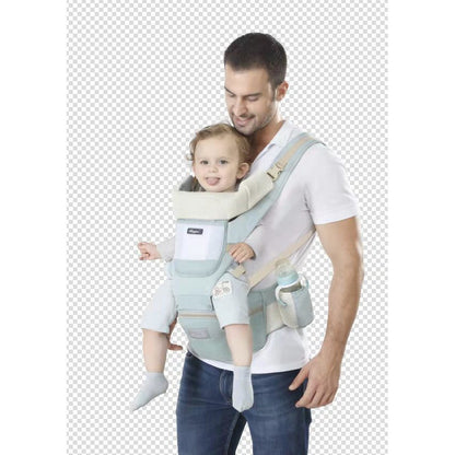 Marsupiu Multifunctional pentru bebelusi cu suport lombar, At Performance, Bumbac, 9 in 1, Varsta 0-36 luni